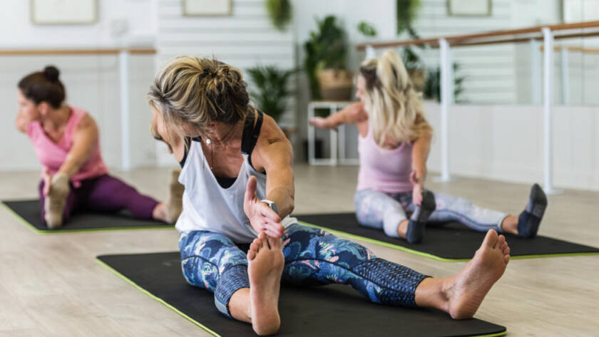 Woman doing Pilates at the Pilates Difference Plettenberg Bay